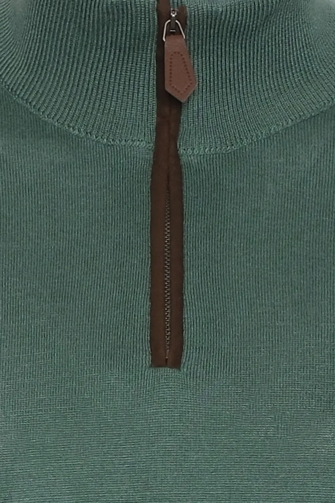 Green Silk Cashmere Utku Half Turtleneck Long Sleeve Men's Knitwear