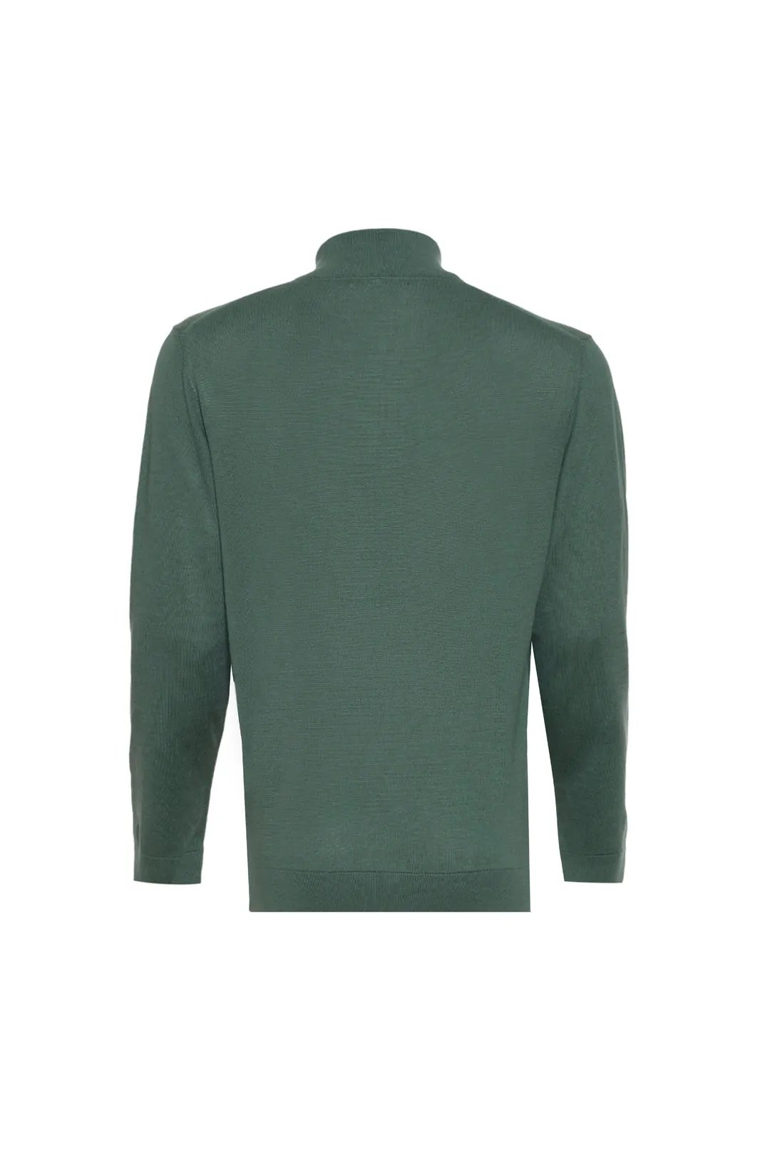 Green Silk Cashmere Utku Half Turtleneck Long Sleeve Men's Knitwear