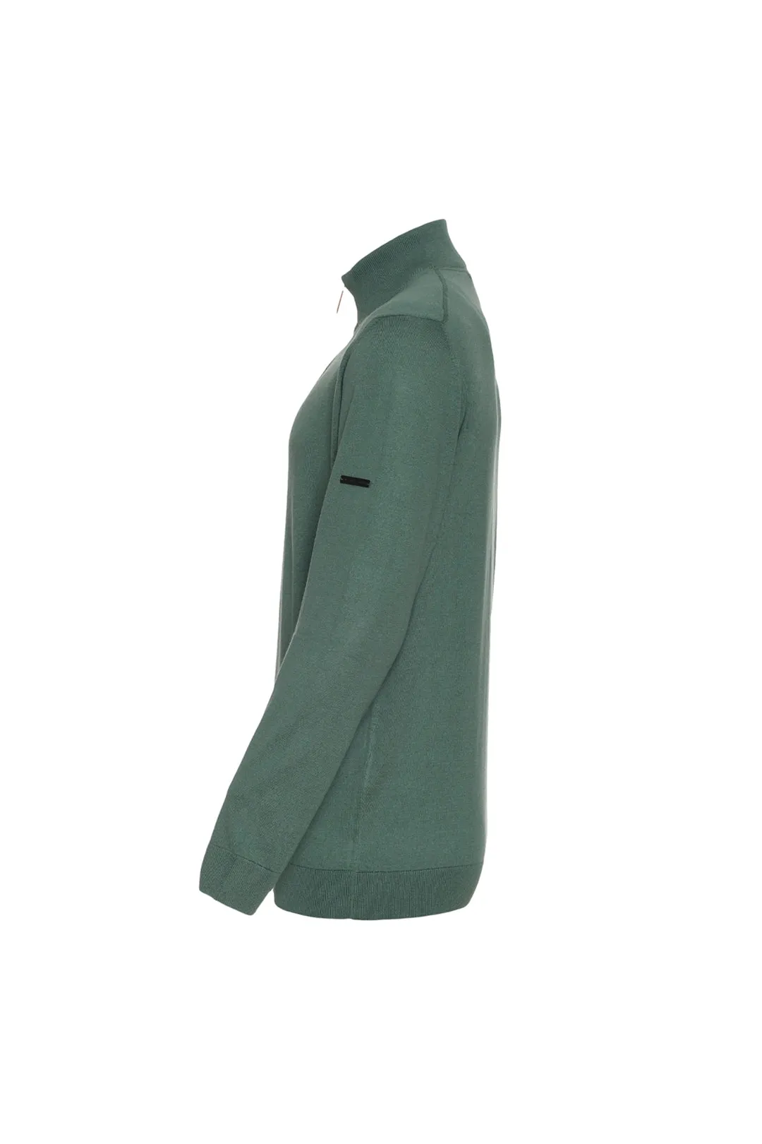 Green Silk Cashmere Utku Half Turtleneck Long Sleeve Men's Knitwear