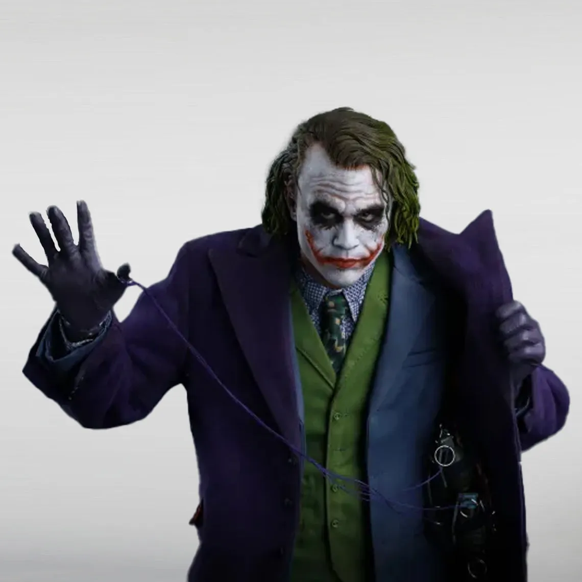 Heath Ledger The Dark Knight Joker Purple Long Coat