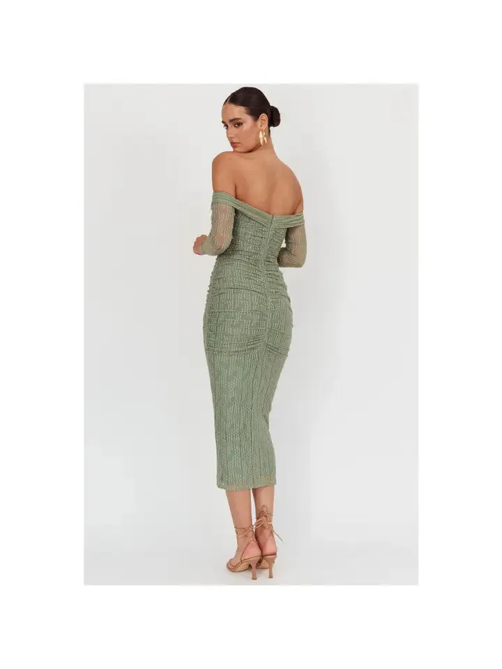 Iris Long Sleeve Bodycon Midi Dress