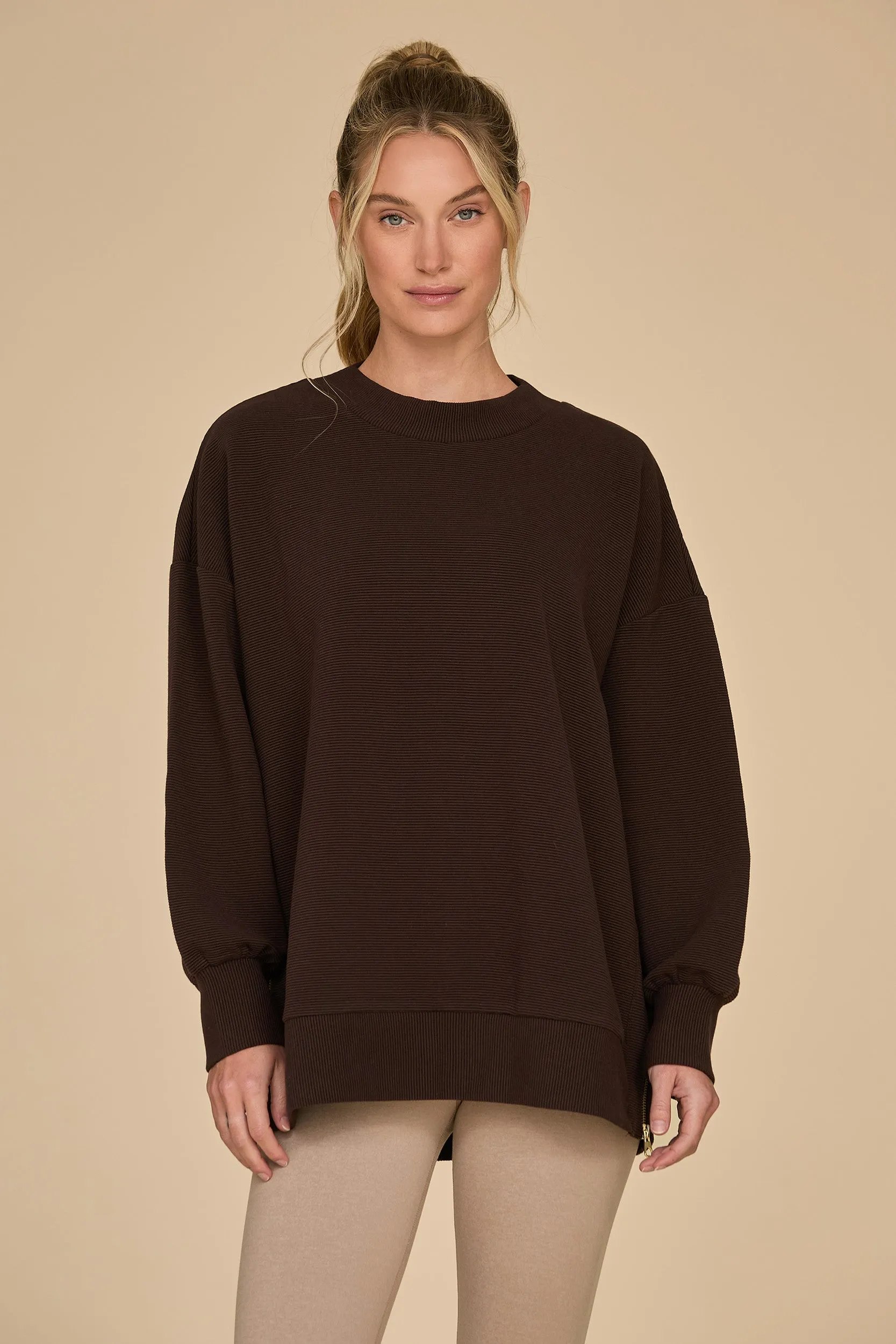 Isabel Ribbed Pullover - Espresso