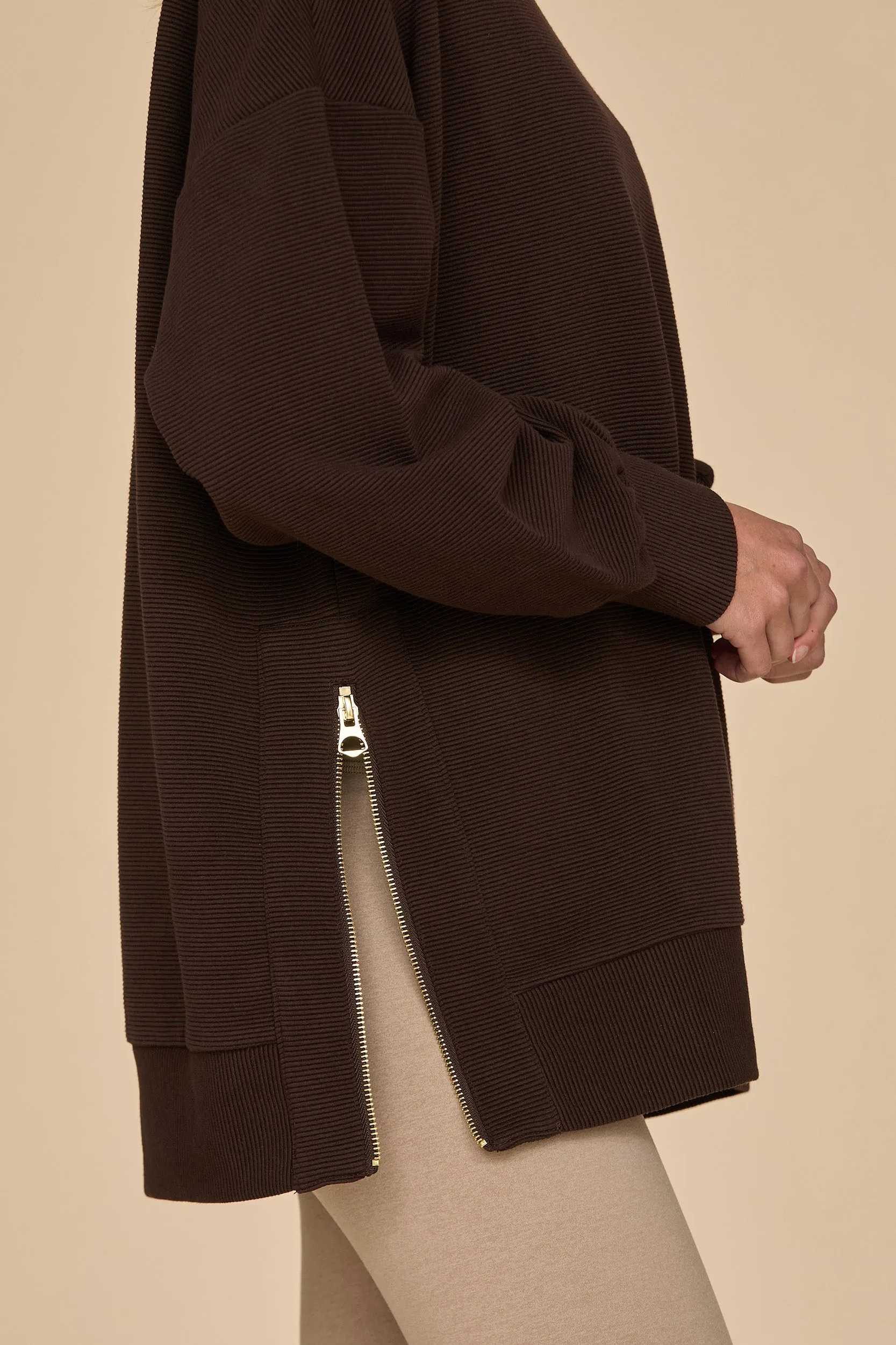 Isabel Ribbed Pullover - Espresso