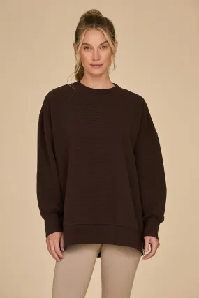 Isabel Ribbed Pullover - Espresso