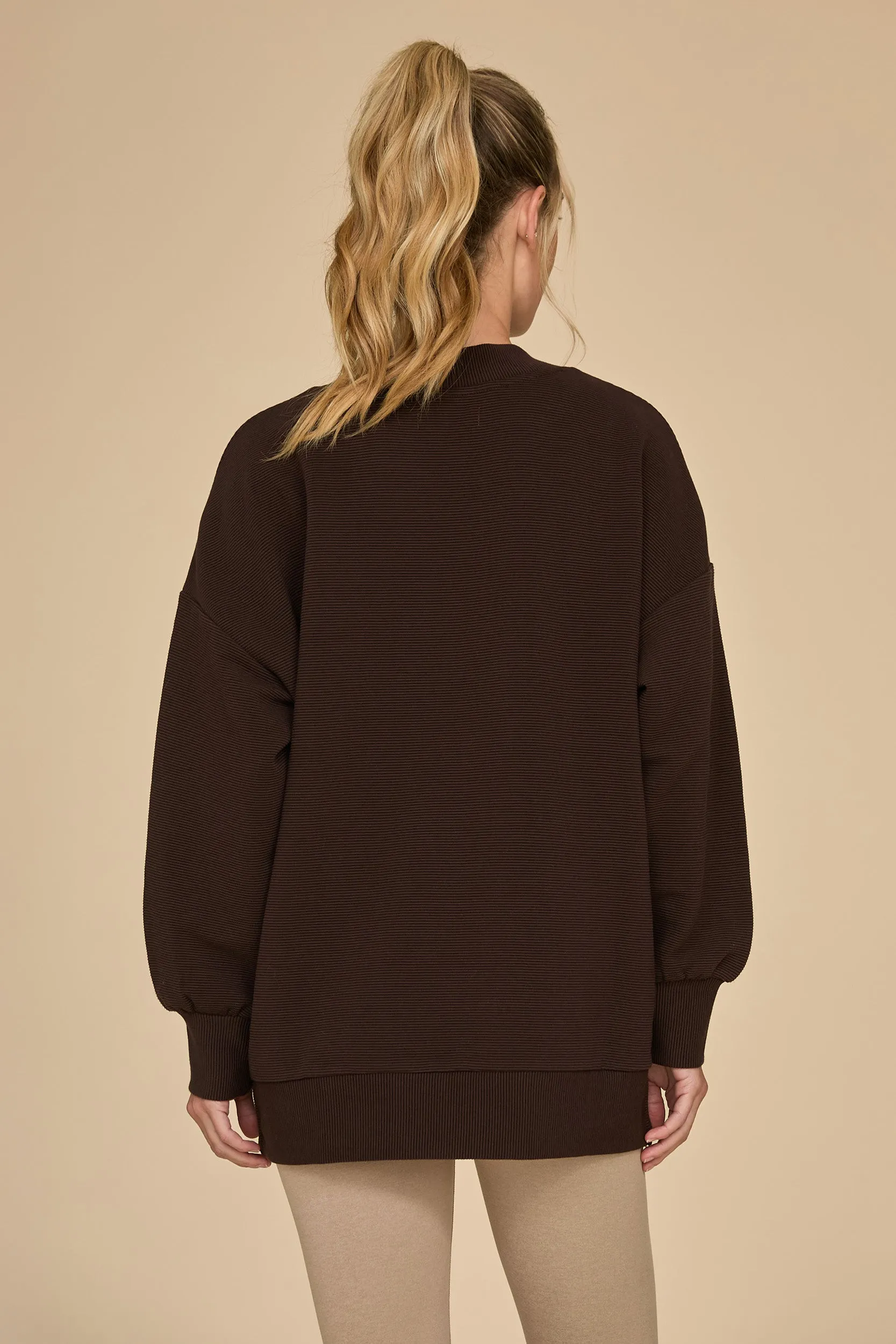 Isabel Ribbed Pullover - Espresso