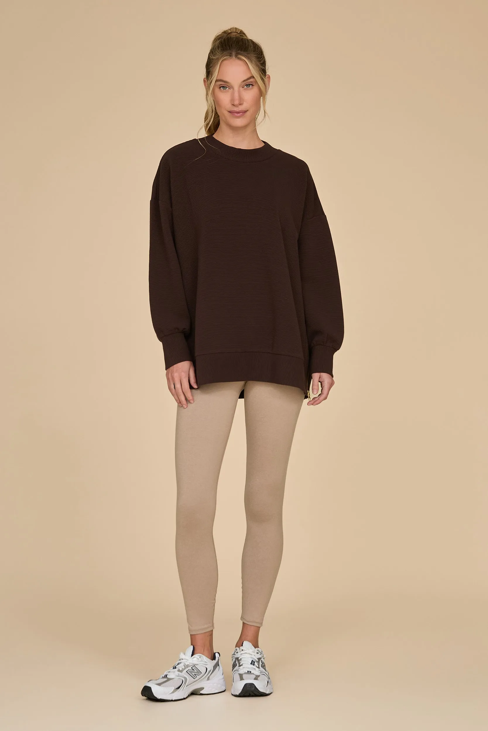 Isabel Ribbed Pullover - Espresso