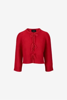 Ivy chunky cardigan Bright red