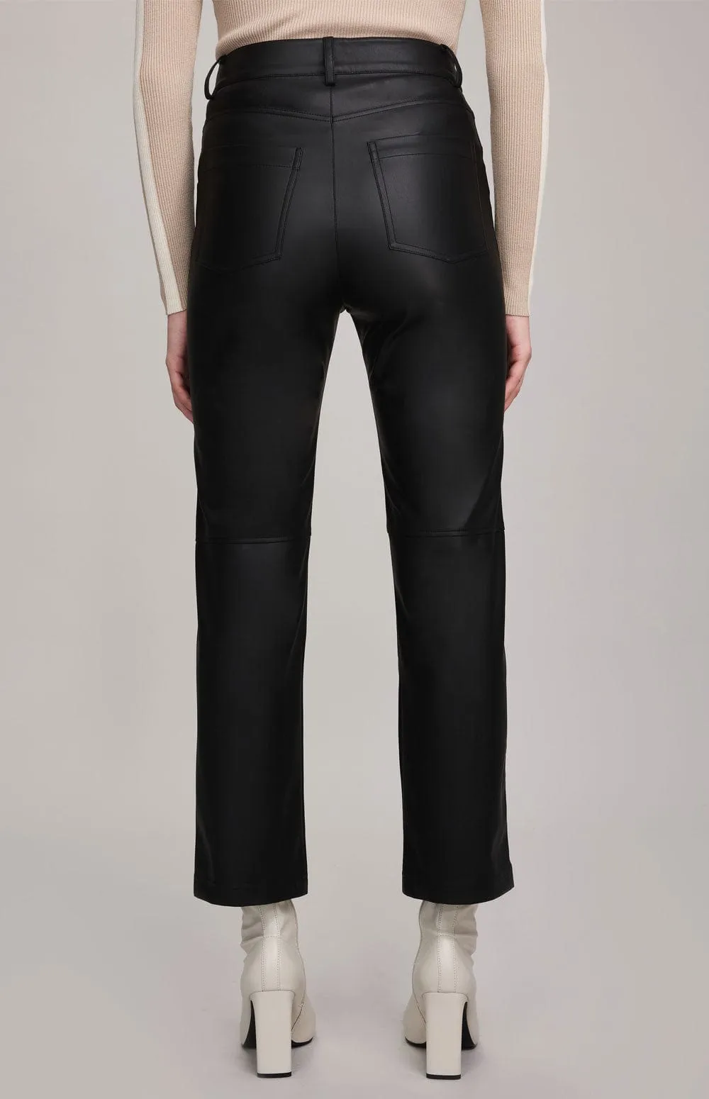 Kennidy Ankle Pant | Black Faux Leather