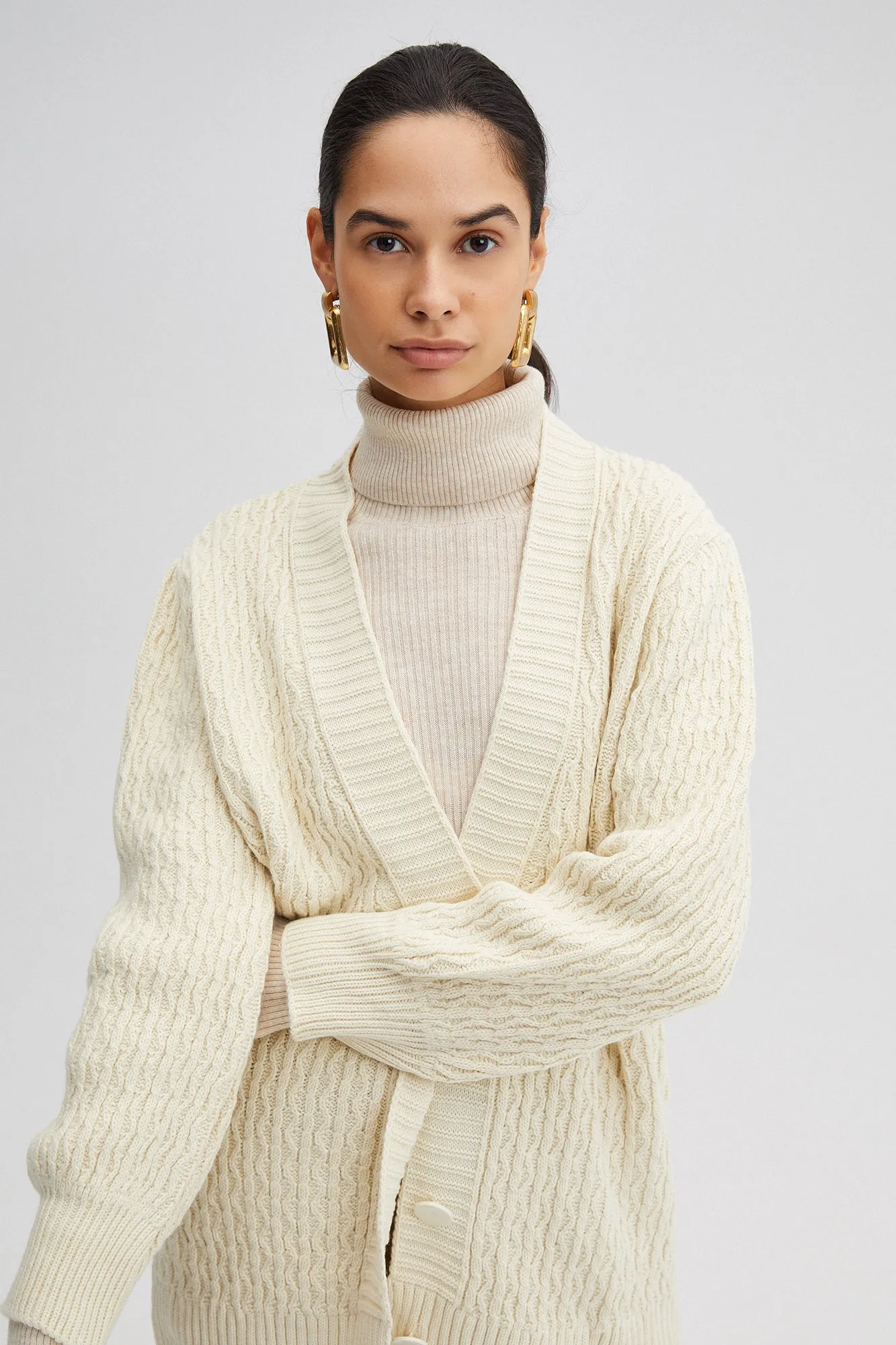 KNIT CARDIGAN WITH JACQUARD