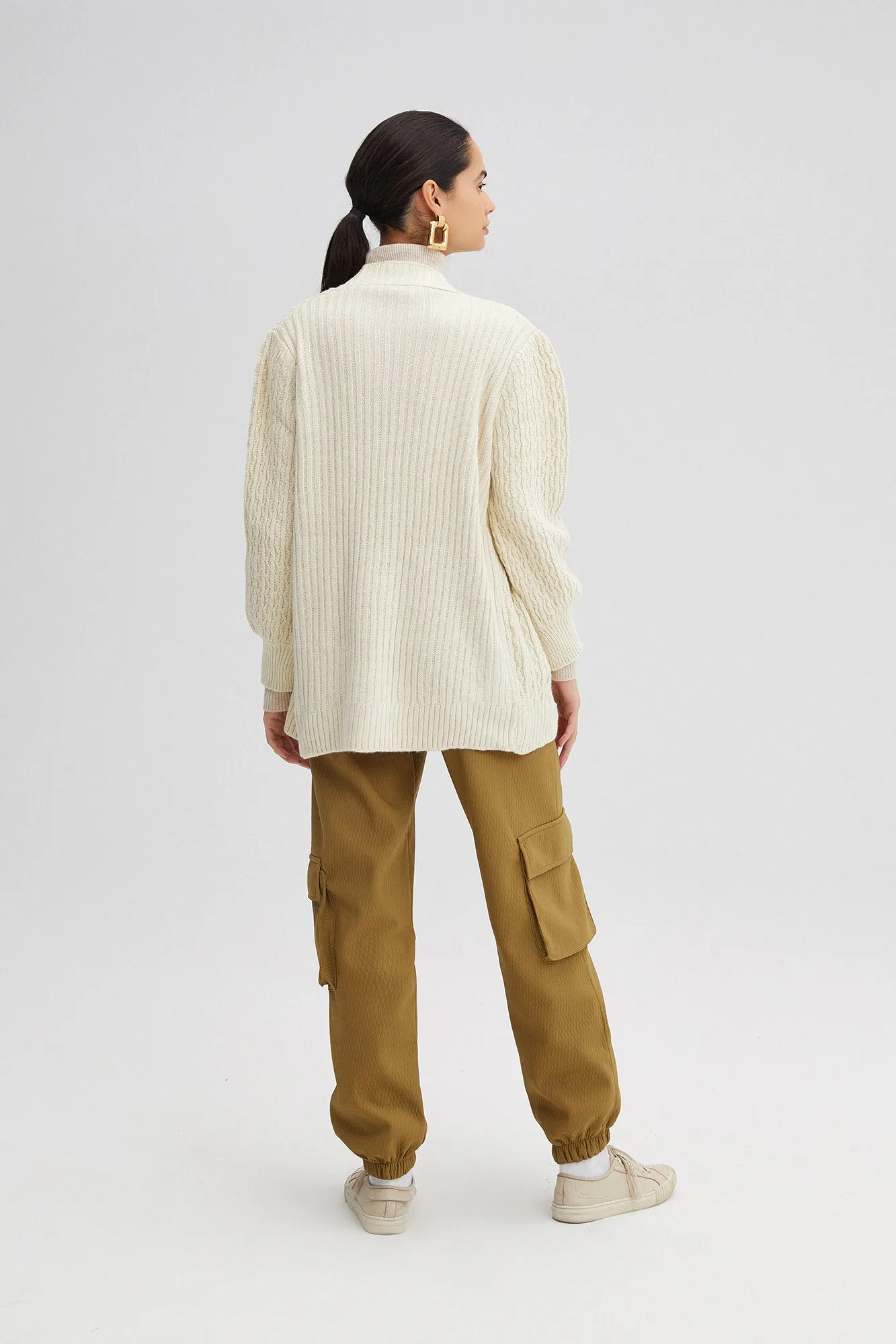 KNIT CARDIGAN WITH JACQUARD