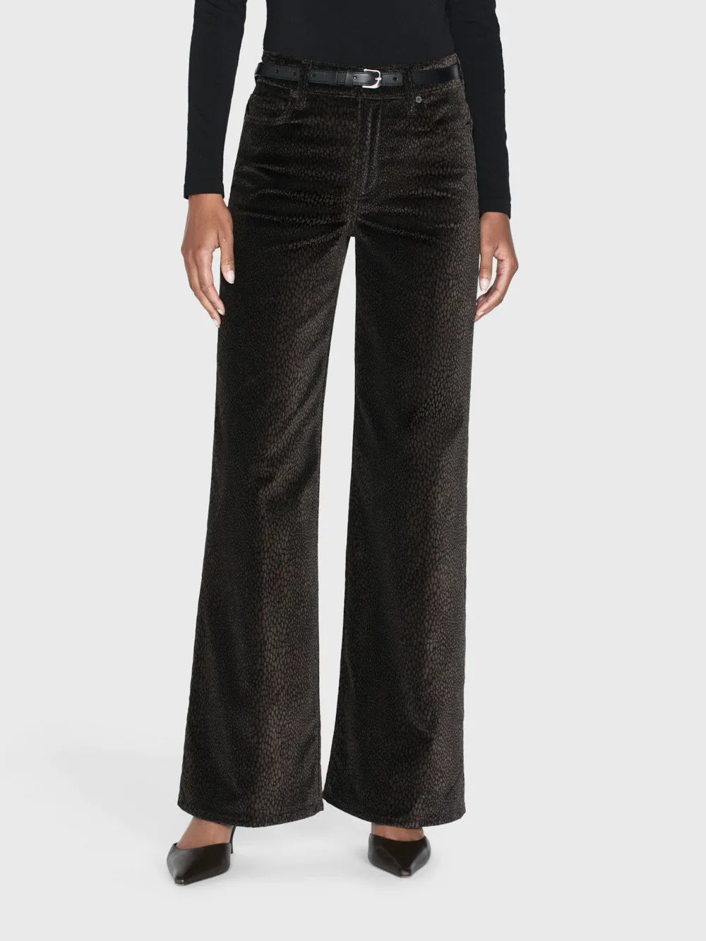 Le Slim Palazzo Velveteen -- Panthera
