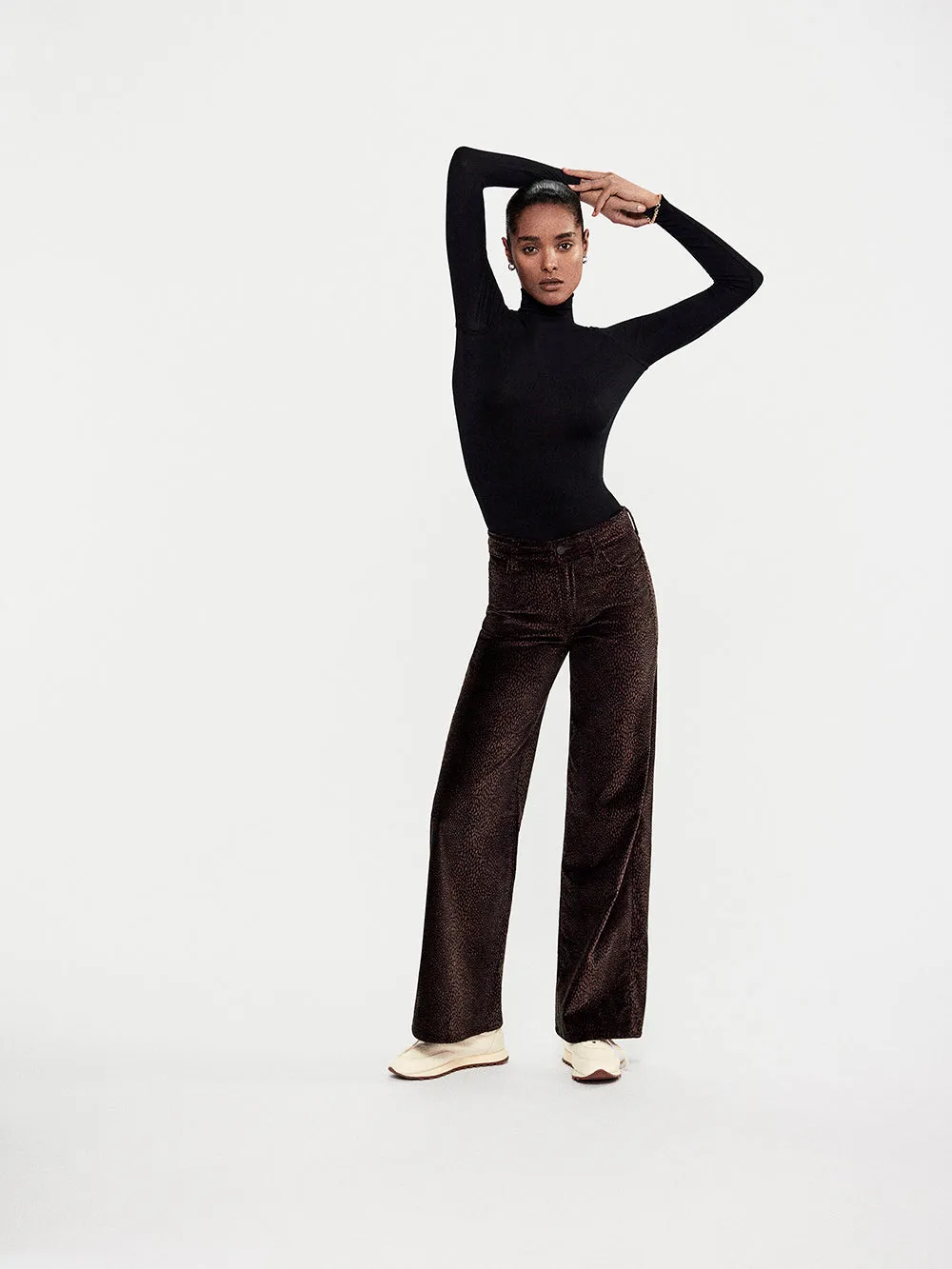 Le Slim Palazzo Velveteen -- Panthera