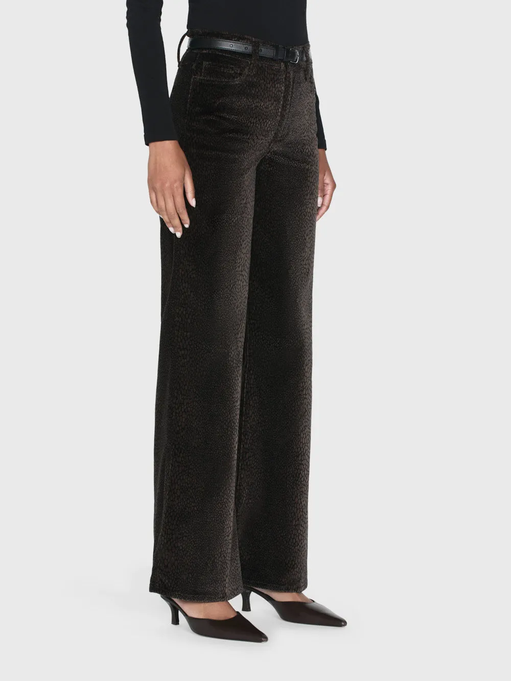 Le Slim Palazzo Velveteen -- Panthera