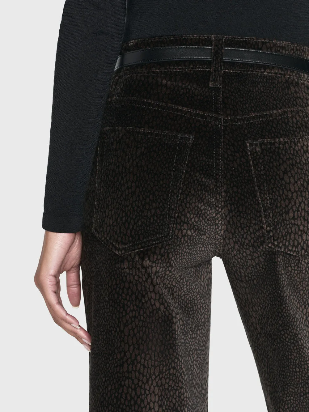 Le Slim Palazzo Velveteen -- Panthera