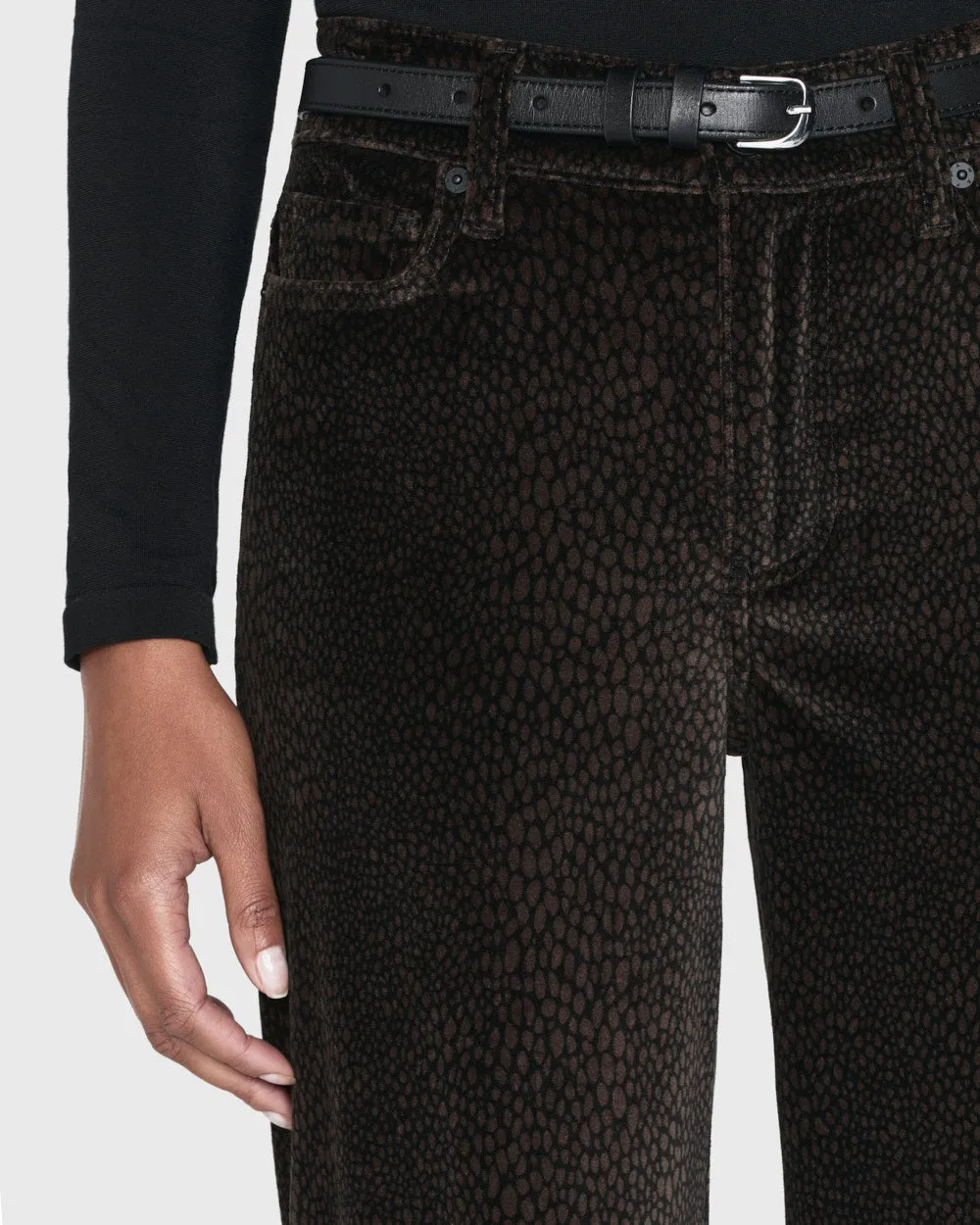Le Slim Palazzo Velveteen -- Panthera