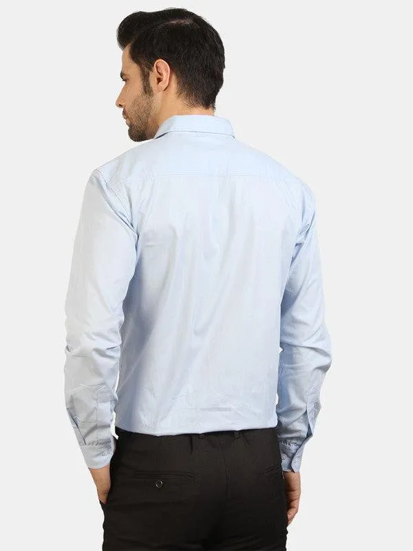 Life Roads full sleeve formal sky blue cotton shirt for Men and boy