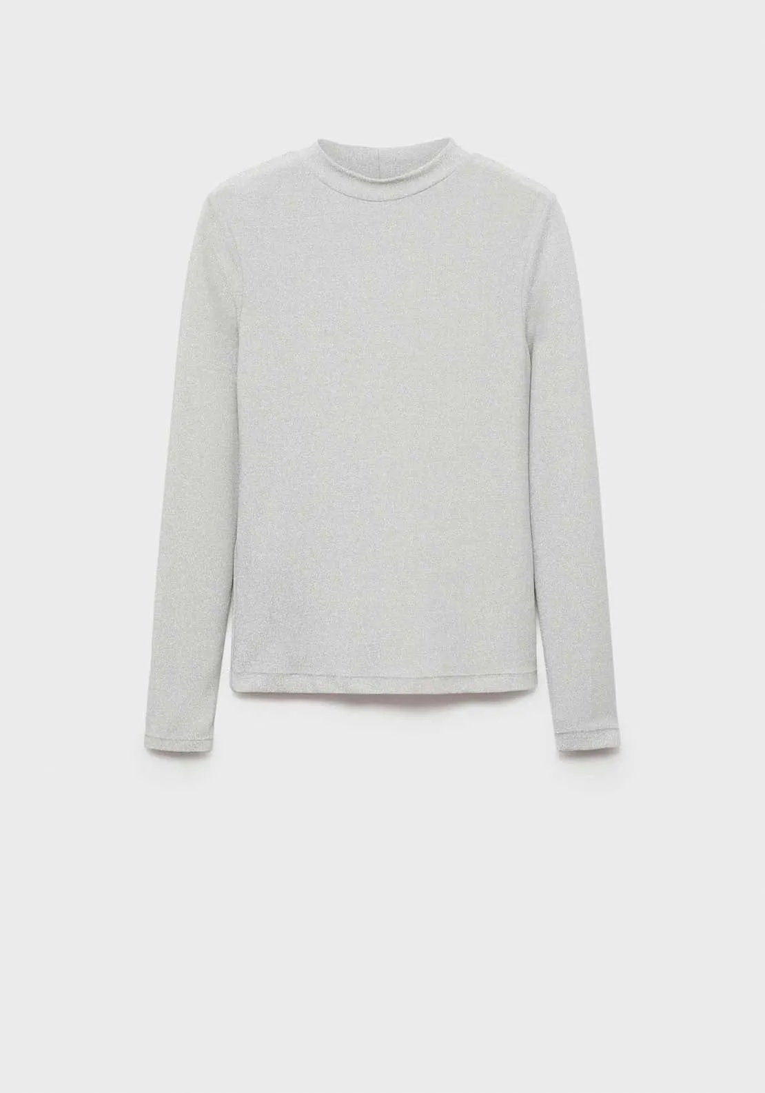 Long sleeve lurex top - Gray
