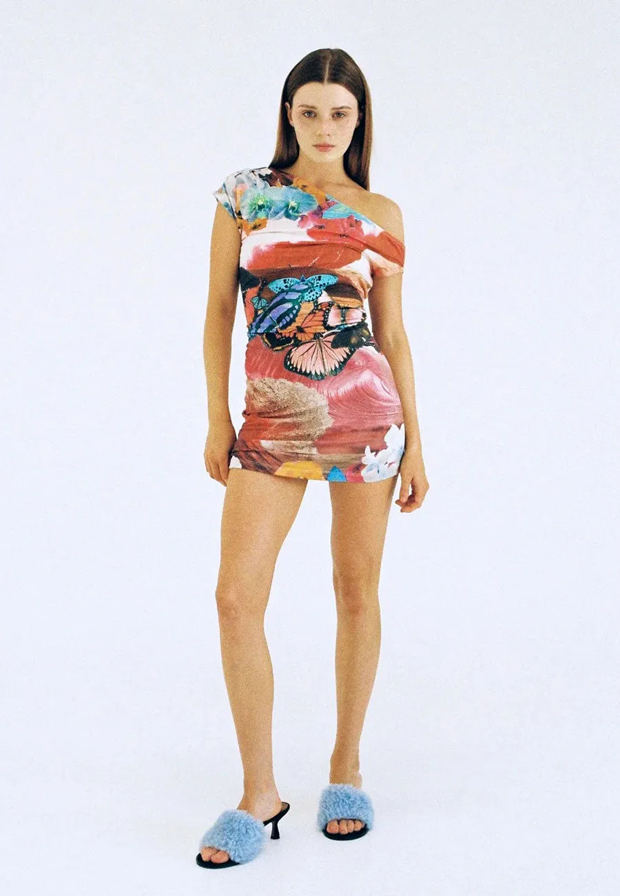 Lottie Hall Red Crush Dress Butterfly Wave Red