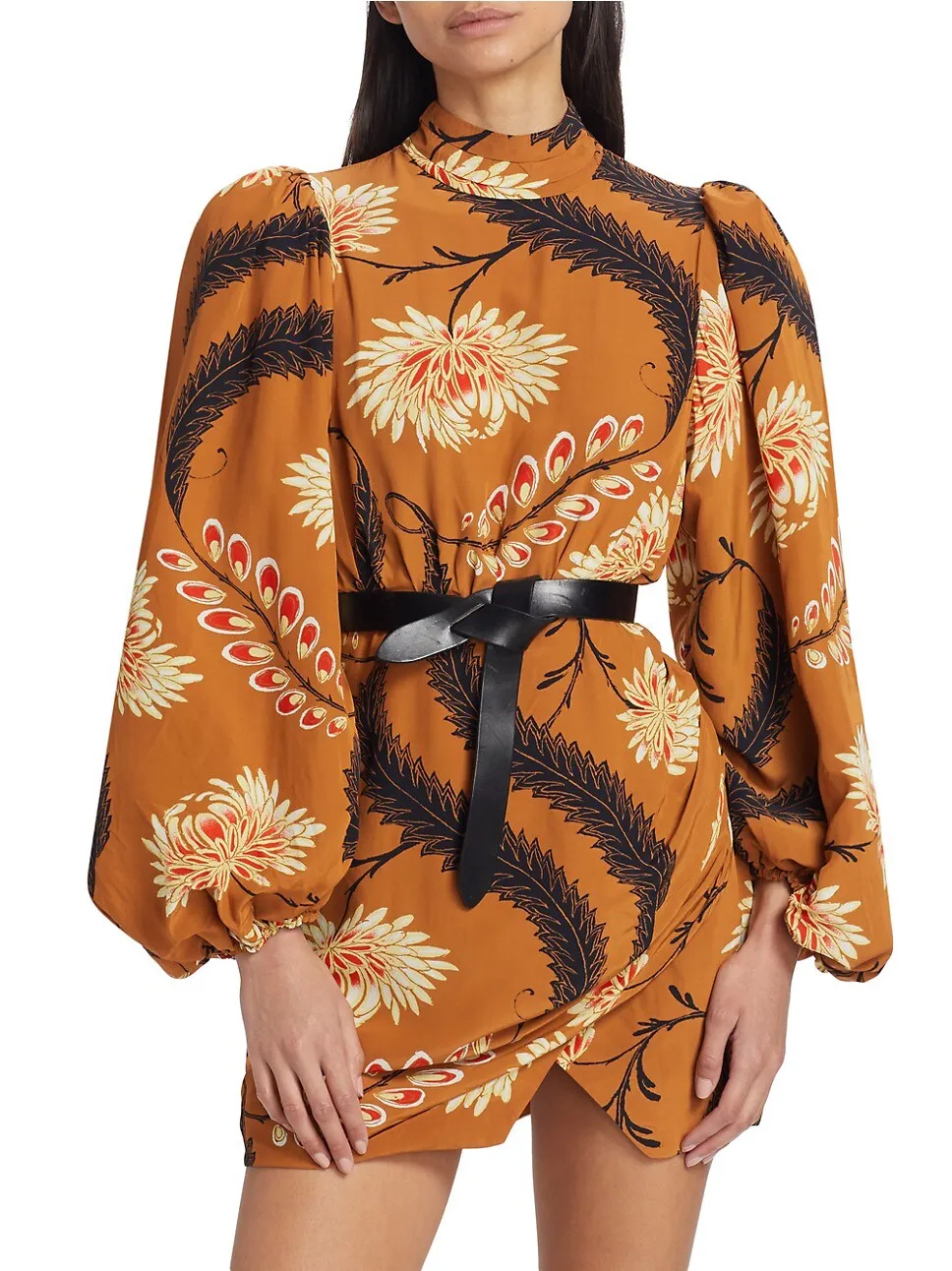 Luke Balloon-Sleeve Minidress