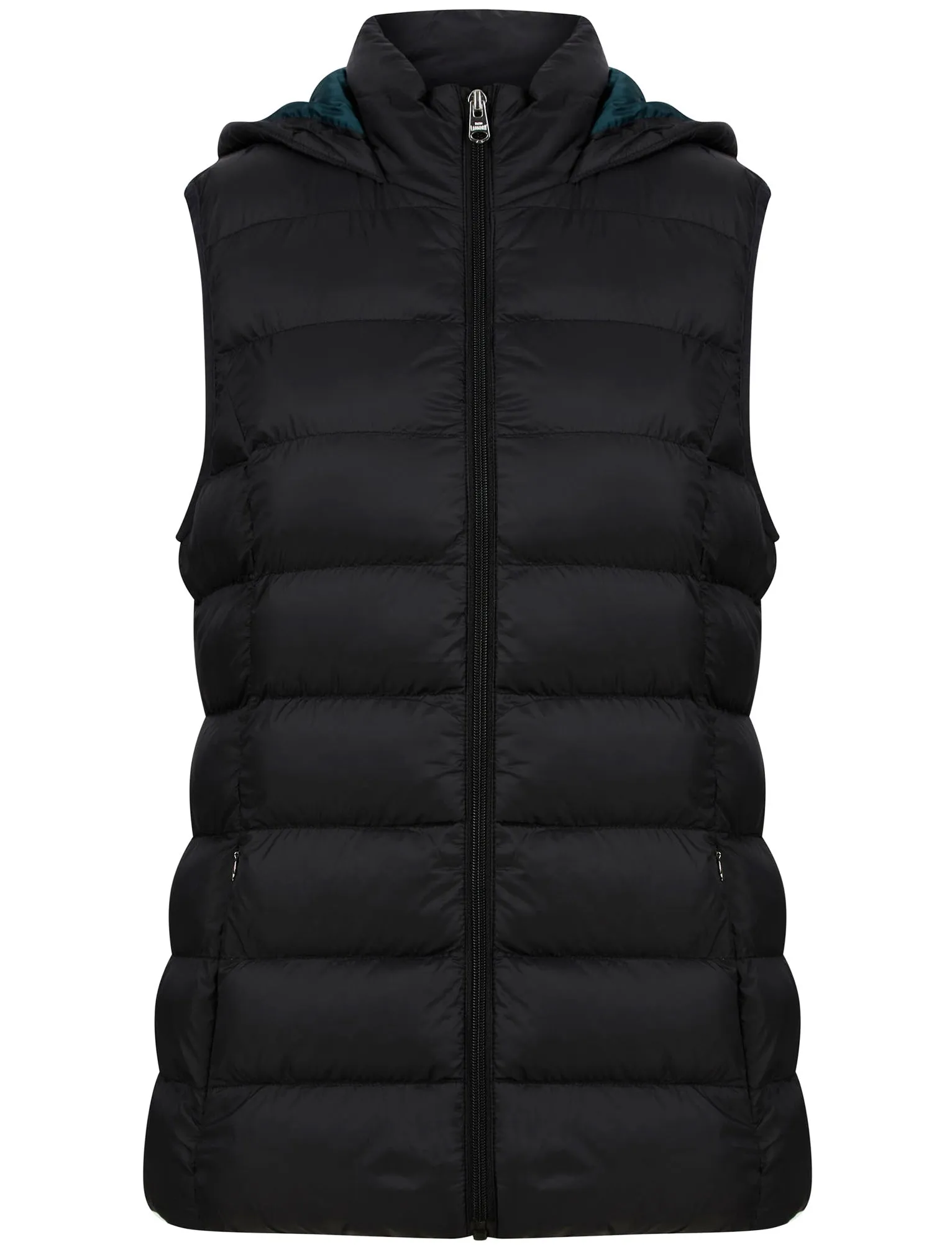 Markle Quilted Puffer Gilet with Hood In Black - Tokyo Laundry