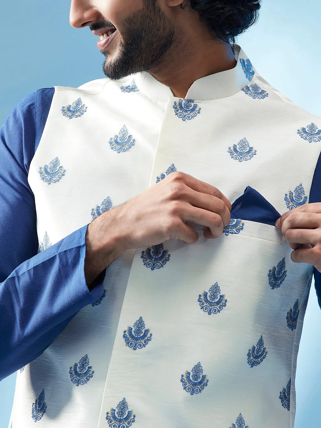 Men's White Only Nehru Jacket