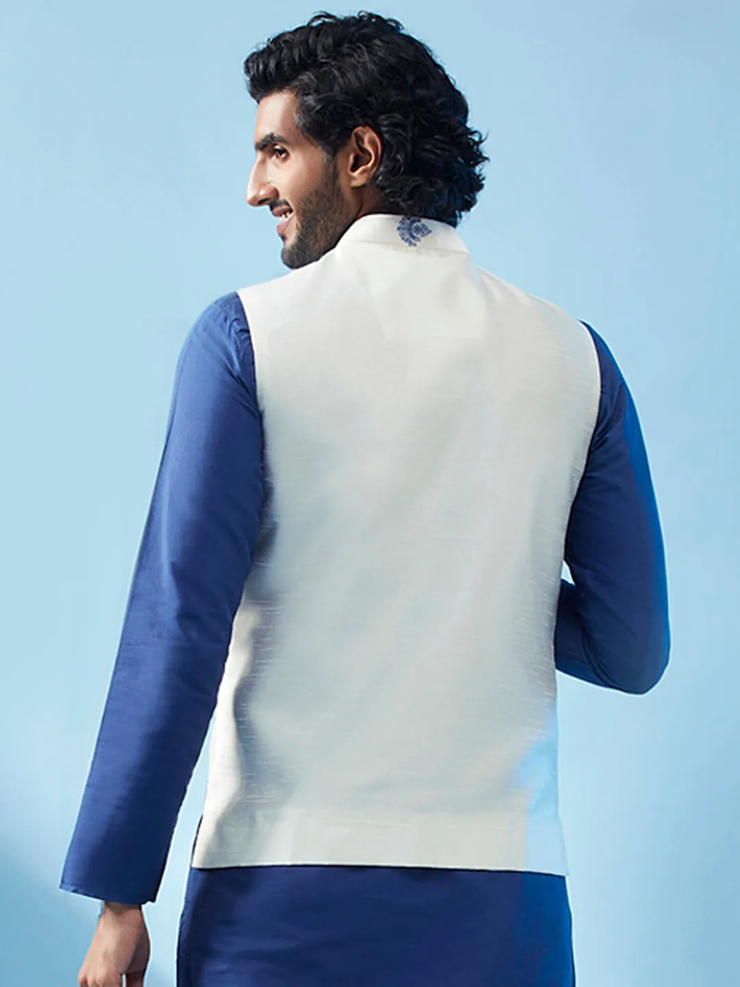 Men's White Only Nehru Jacket