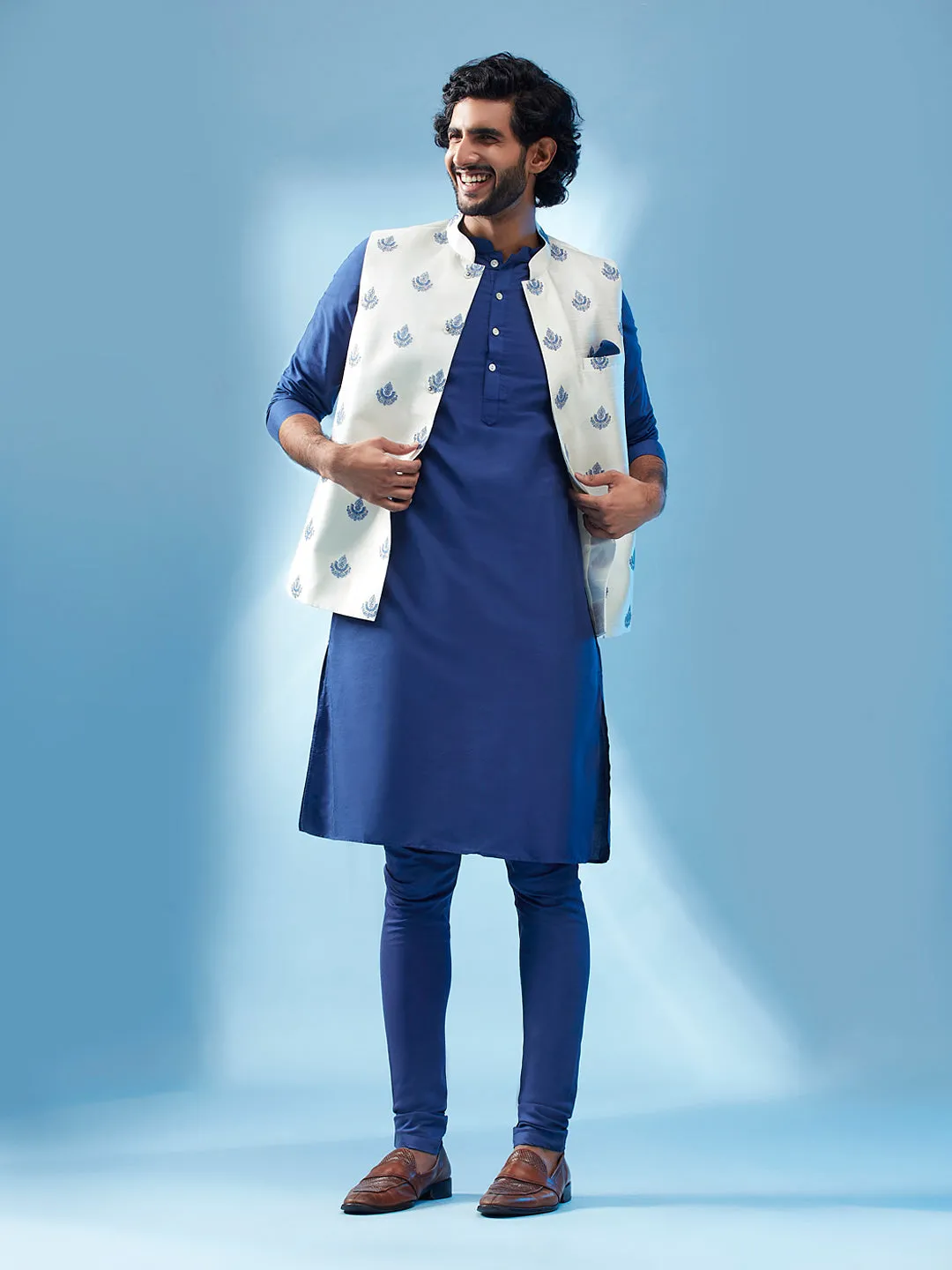 Men's White Only Nehru Jacket