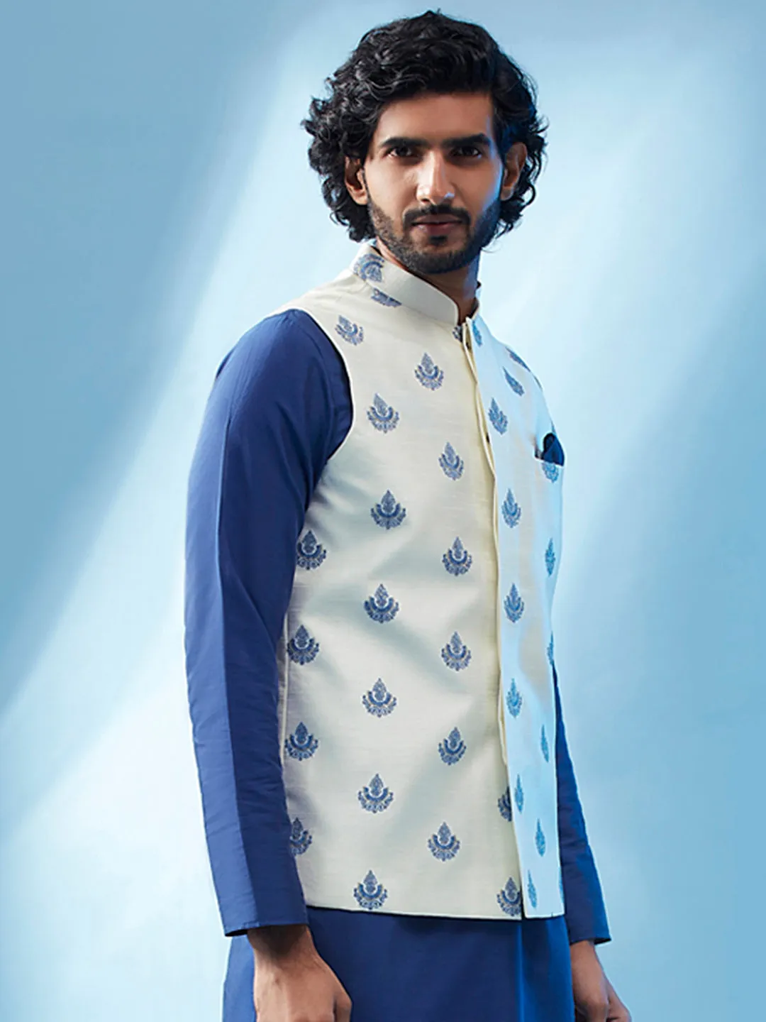 Men's White Only Nehru Jacket