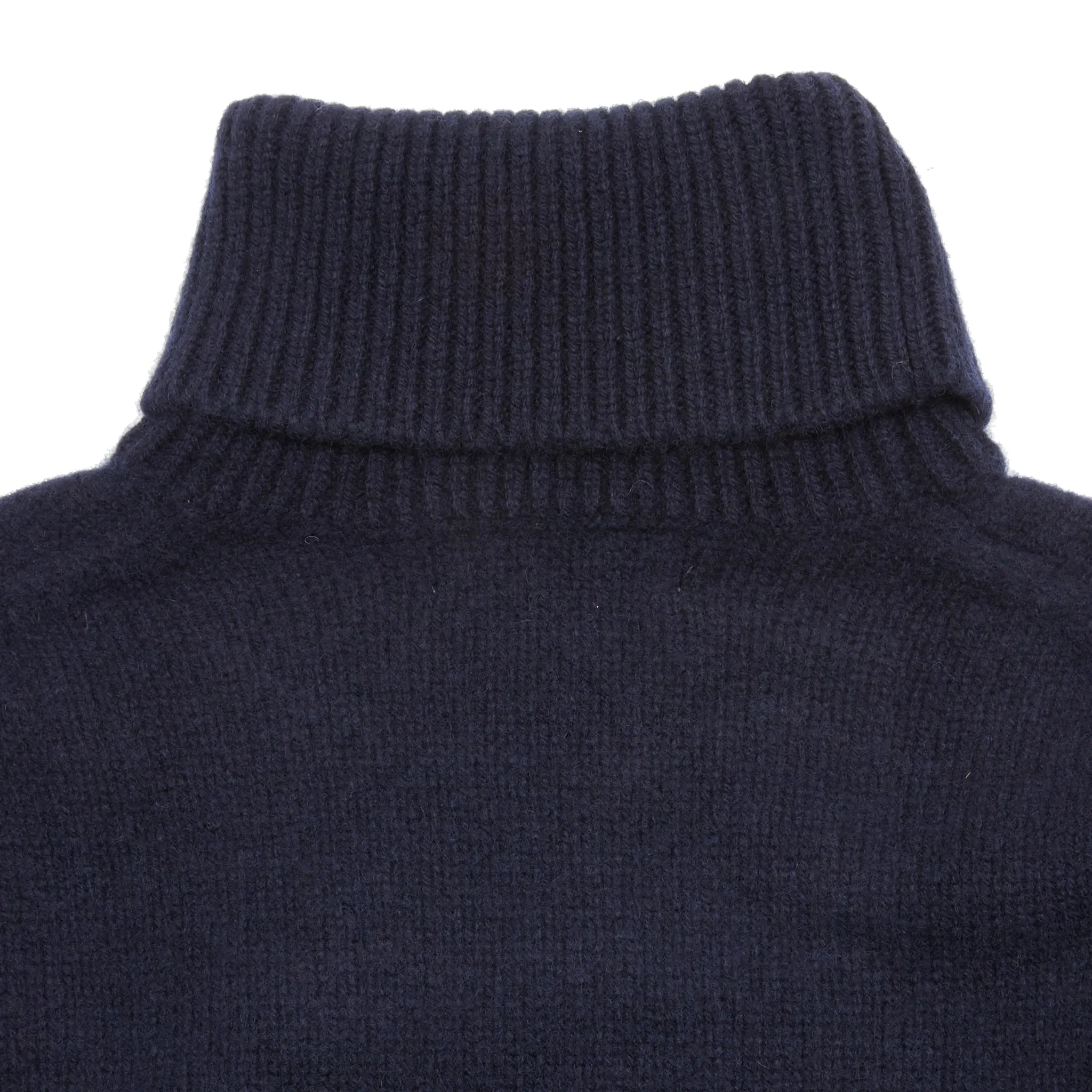 Merz b Schwanen Good Basics Cashmere/Merino Turtleneck Pullover in Dark Navy