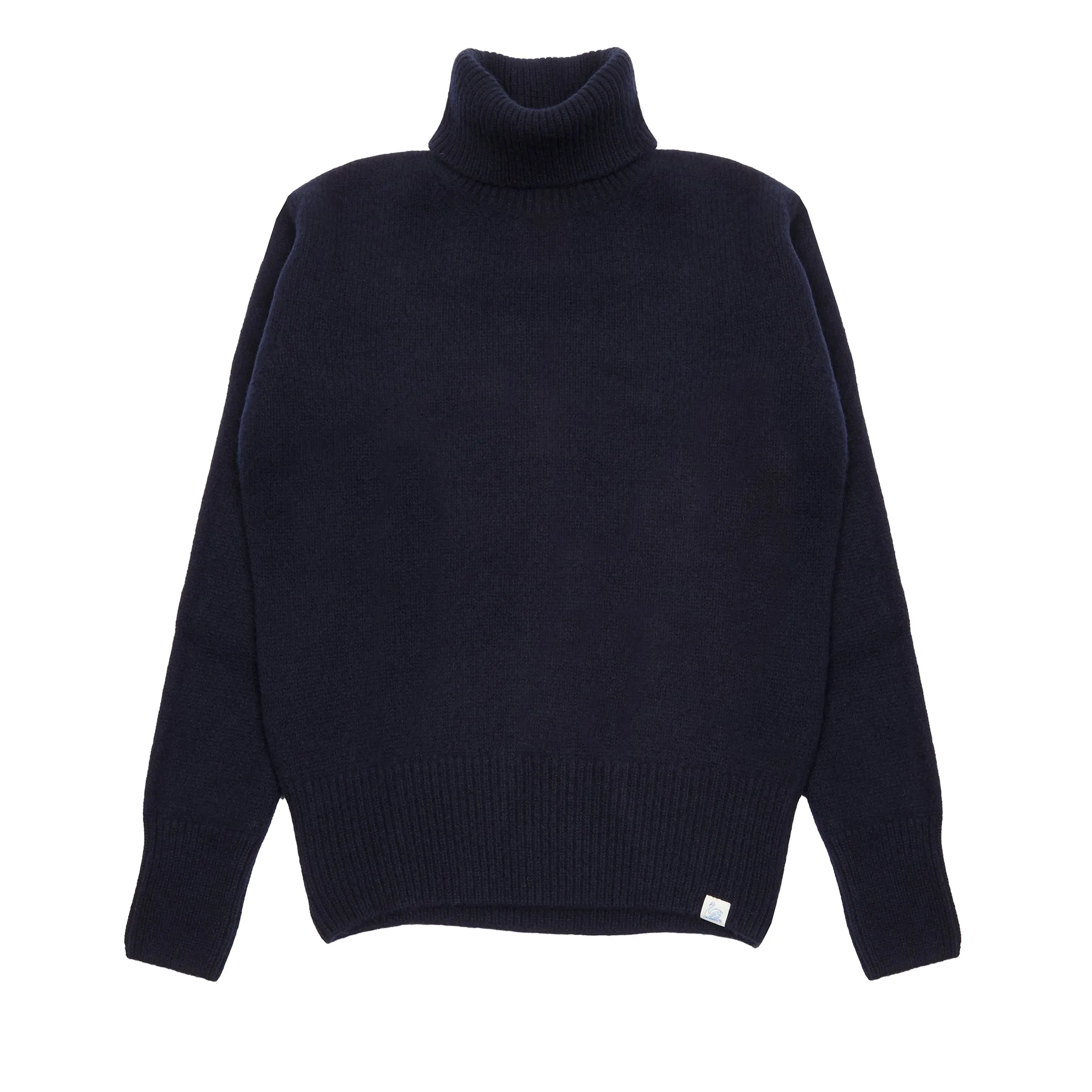 Merz b Schwanen Good Basics Cashmere/Merino Turtleneck Pullover in Dark Navy