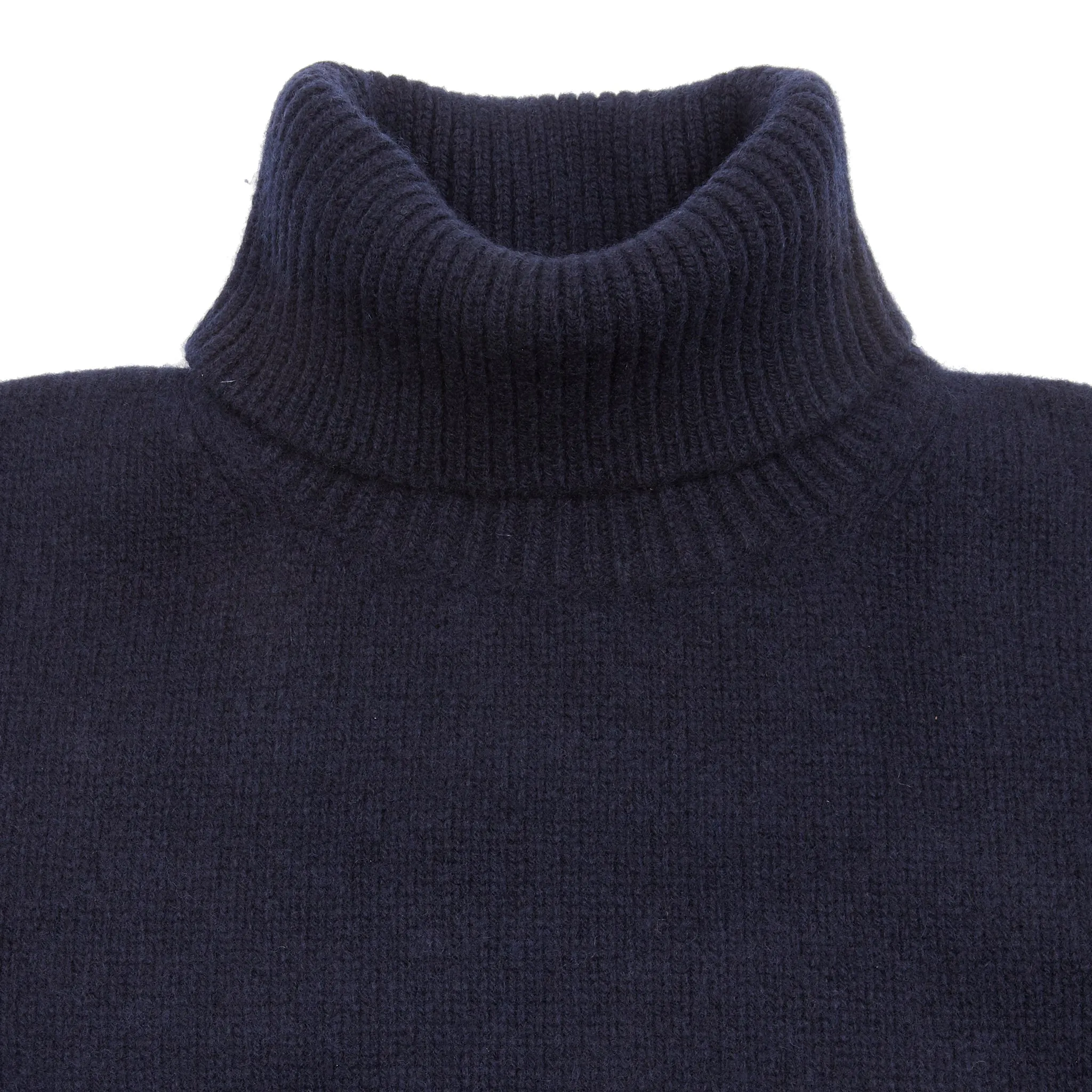 Merz b Schwanen Good Basics Cashmere/Merino Turtleneck Pullover in Dark Navy