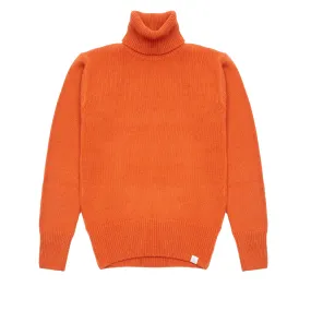 Merz b Schwanen Good Basics Cashmere/Merino Turtleneck Pullover in Rust