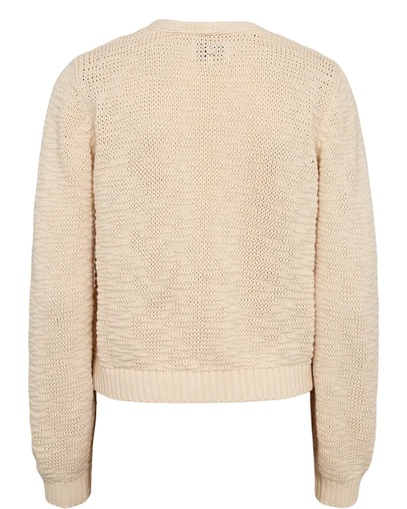 Mirna Cropped Cardigan Sandshell