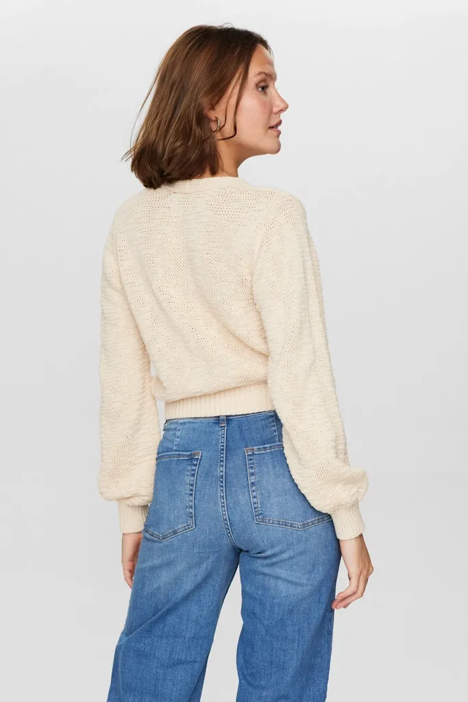 Mirna Cropped Cardigan Sandshell