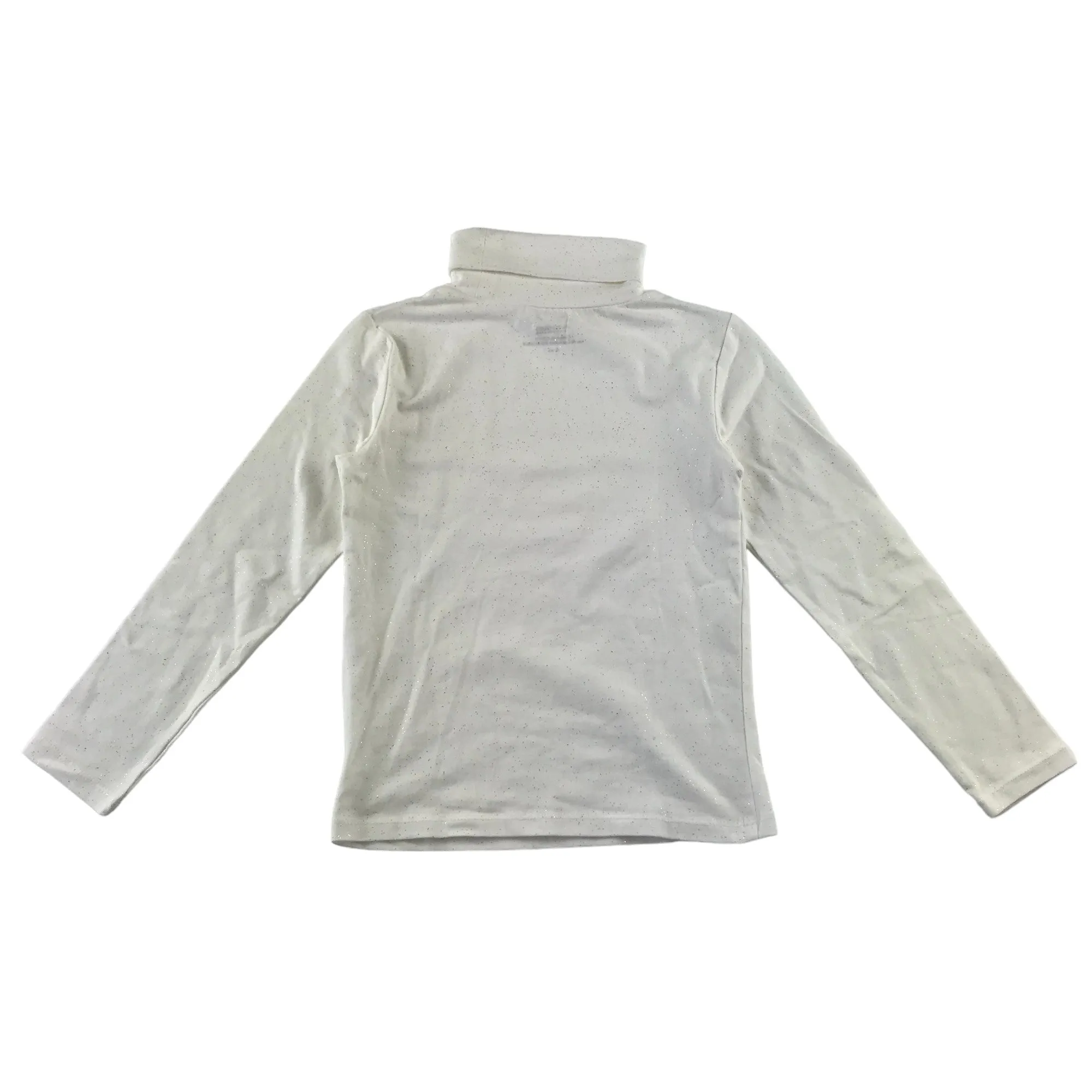 Monoprox t-shirt 7-8 years white glittery turtle neck long sleeve