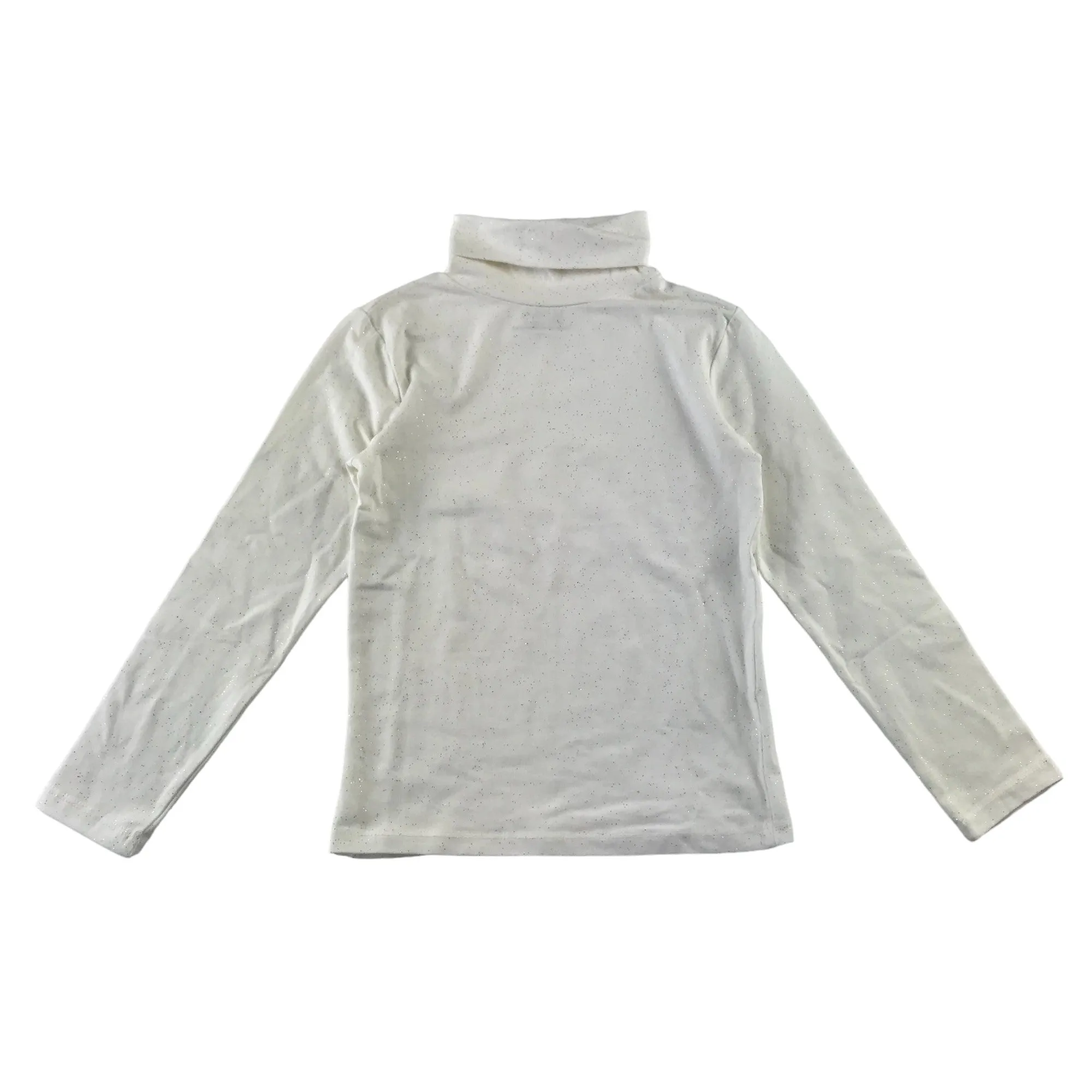 Monoprox t-shirt 7-8 years white glittery turtle neck long sleeve