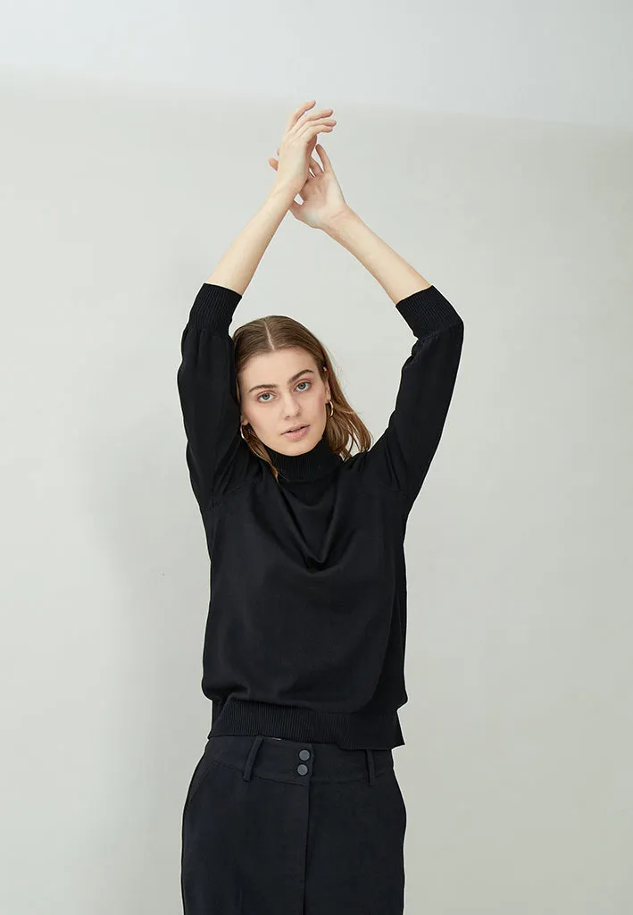 MSMersin Roll Neck Knit - Black