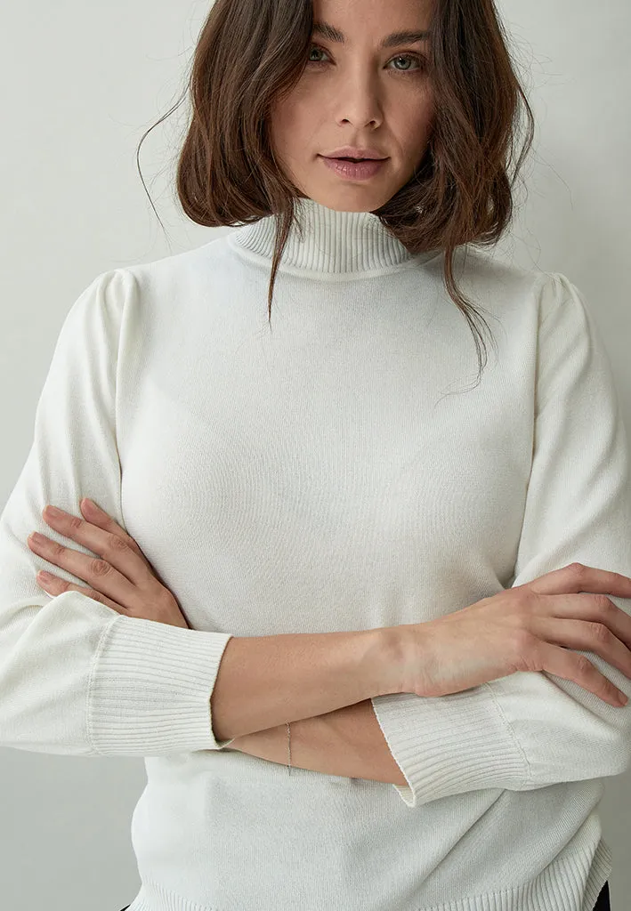 MSMersin Roll Neck Knit - Broken White