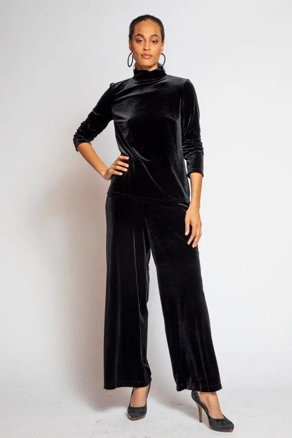 Nola Top - Black Velvet