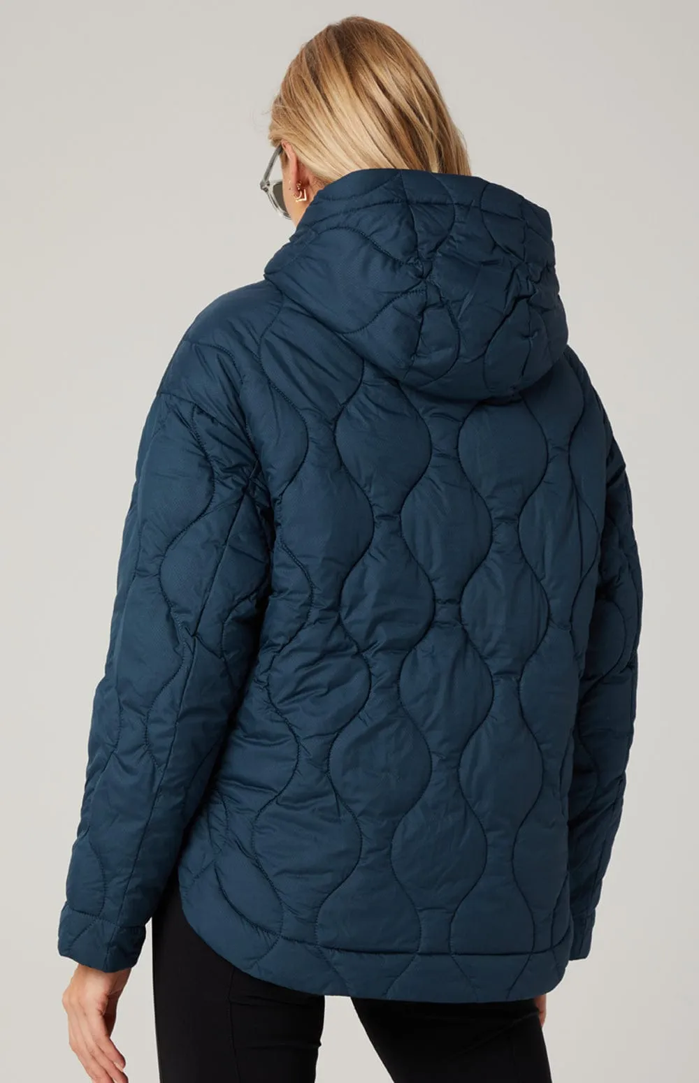 Nori Quilted Jacket | Teal Blue
