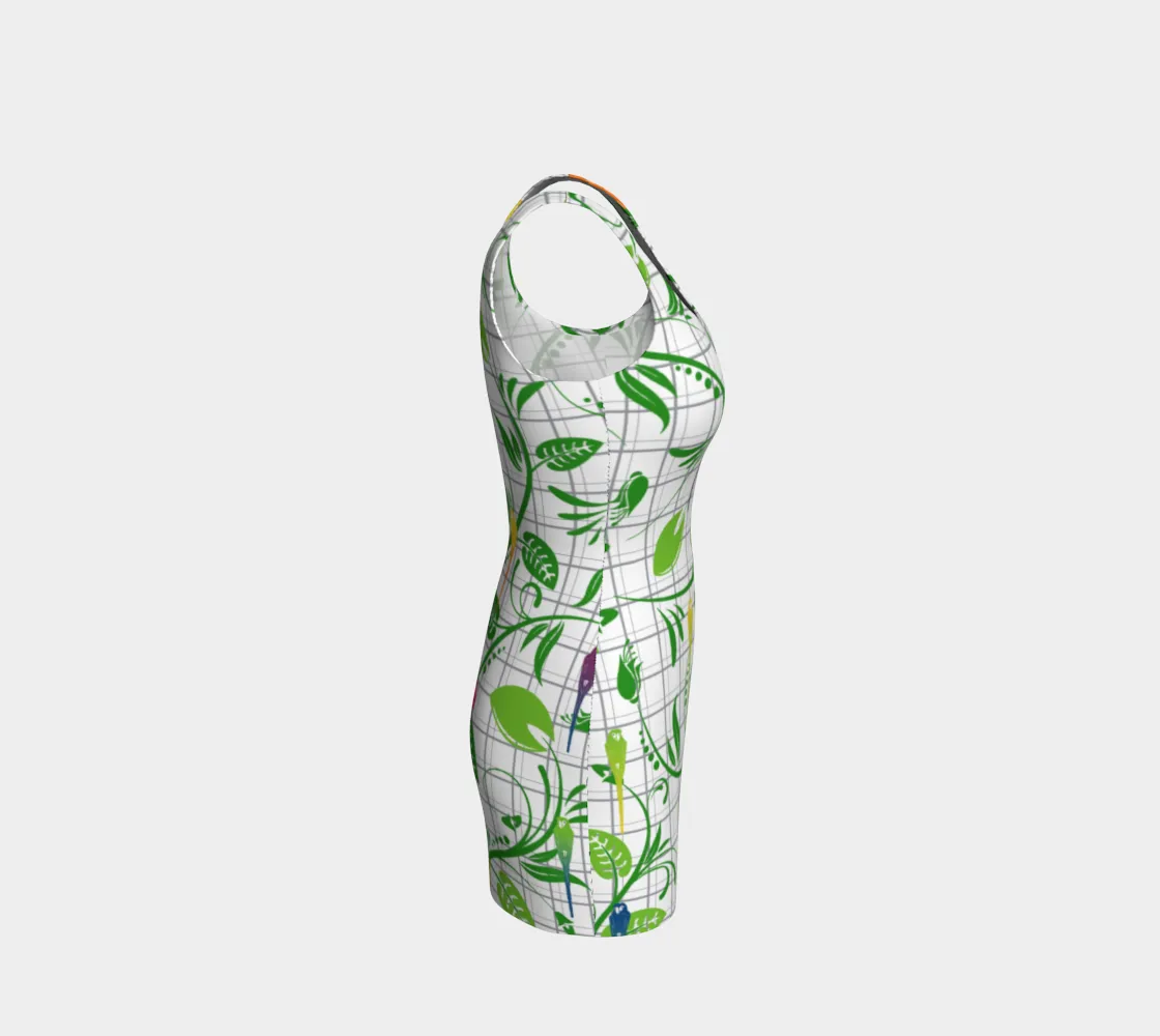 Parrot Matrix Bodycon Dress