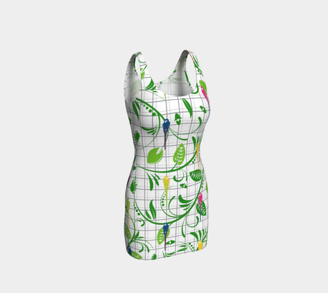 Parrot Matrix Bodycon Dress