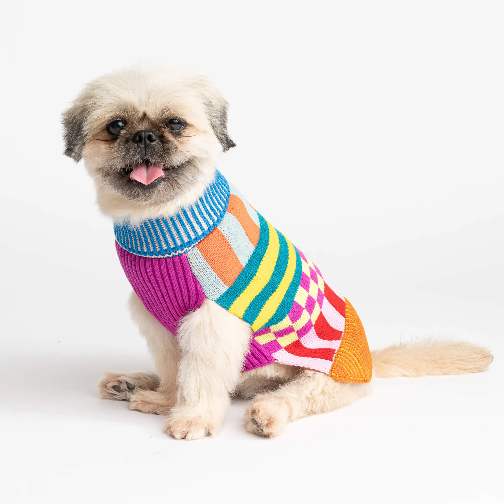 Pattern Patch Dog Sweater