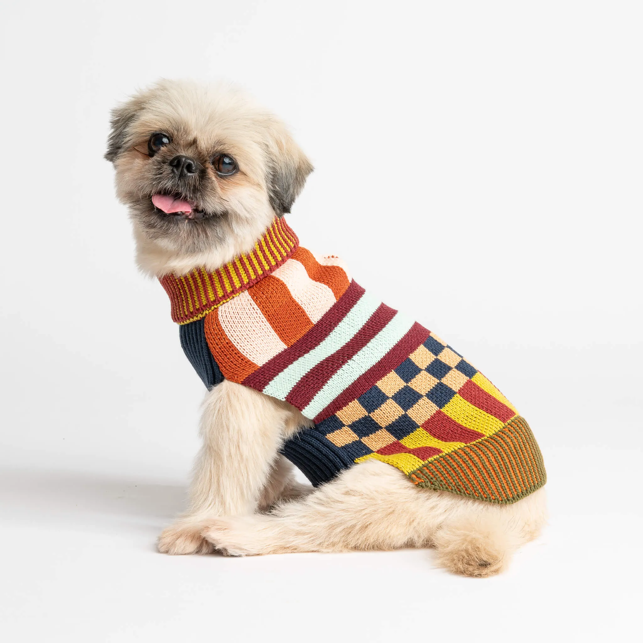 Pattern Patch Dog Sweater