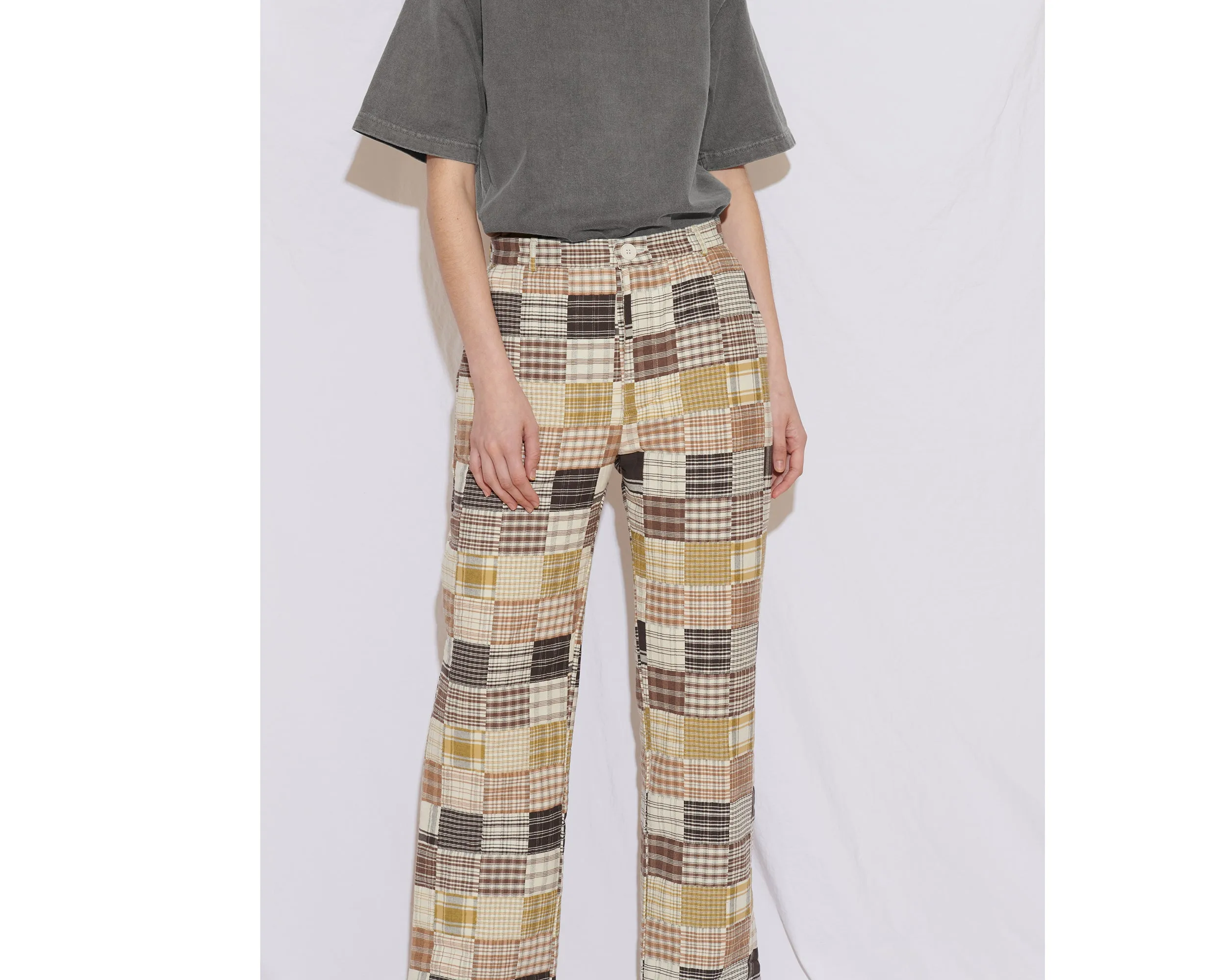 Quilted Patchwork Pants