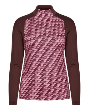 ROHNISCH Ellie Brushed Polo Carmine Rose Retro R Mono