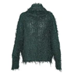 Shaggy Pleats Cardigan