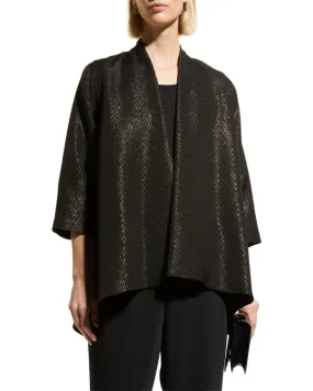 Shimmer Rib Swing Cardigan