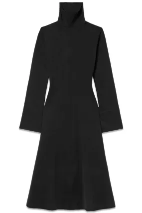 Silk-blend Turtleneck Midi Dress