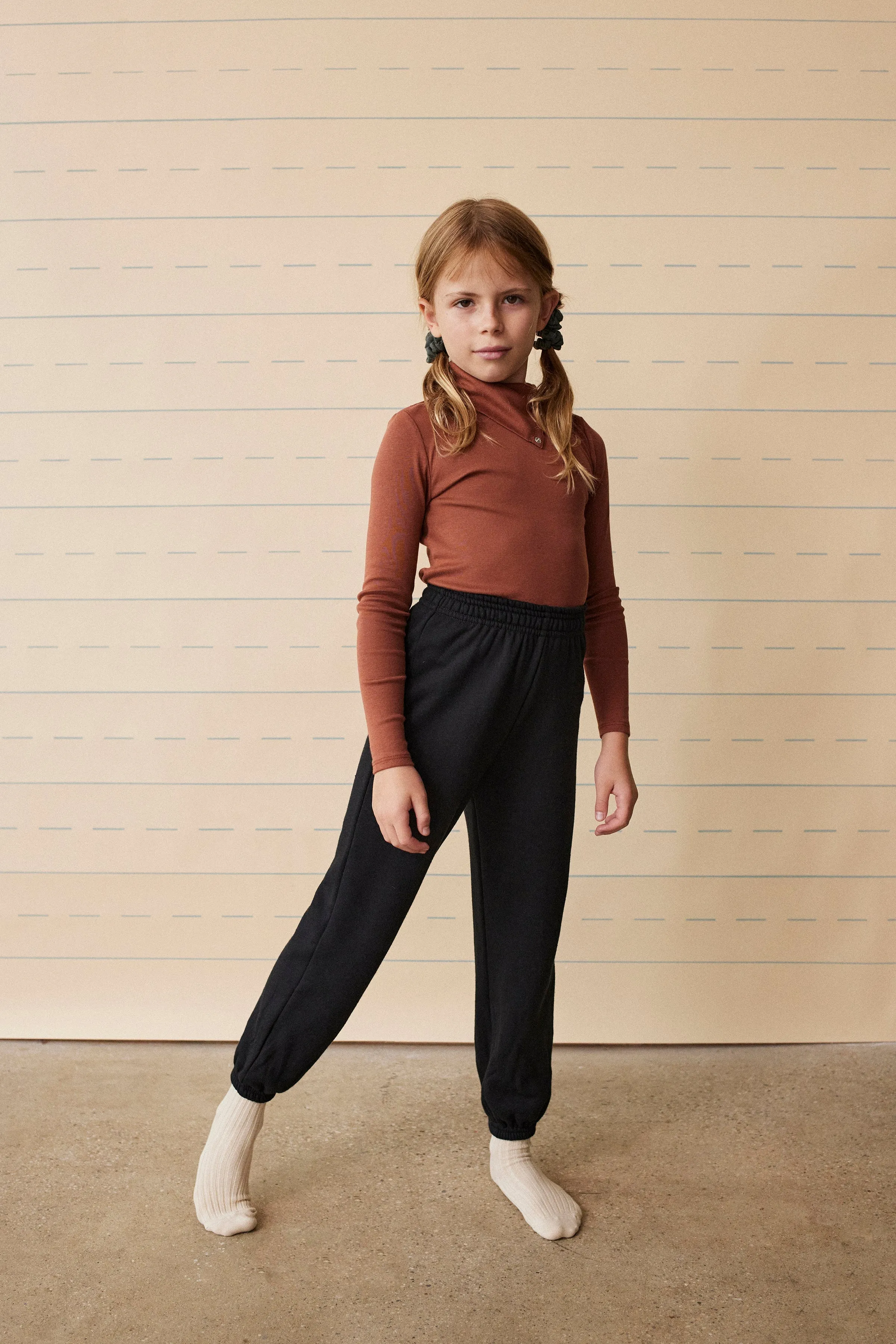 Soor Ploom Long Sleeve Snap Turtleneck - Terracotta